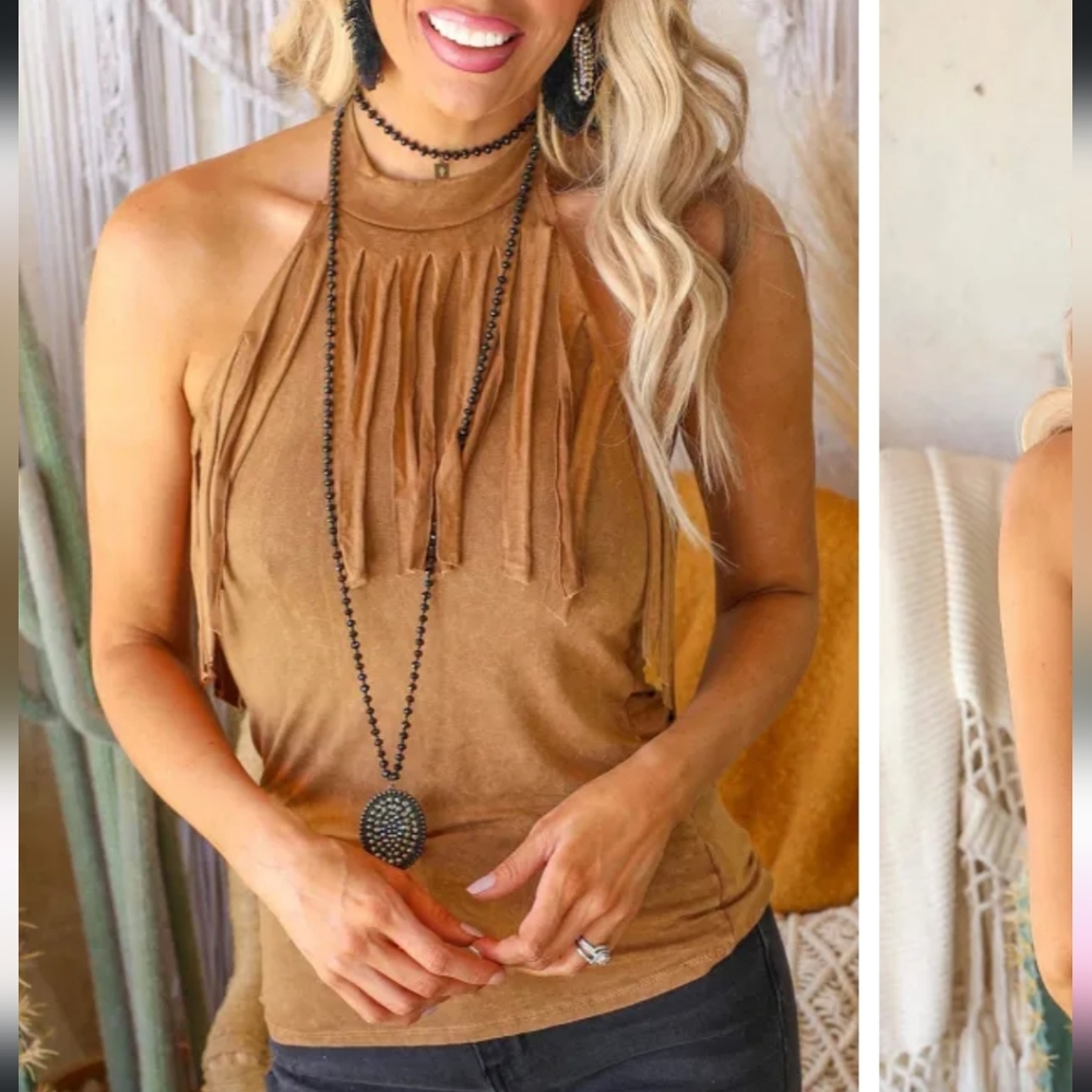 1 left New fringe halter top - Picture 4 of 13